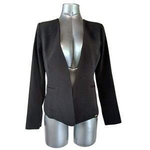 Line & Dot Black Line & Dot Maya Open Back Blazer Tie Back Jacket Small LJ9287B